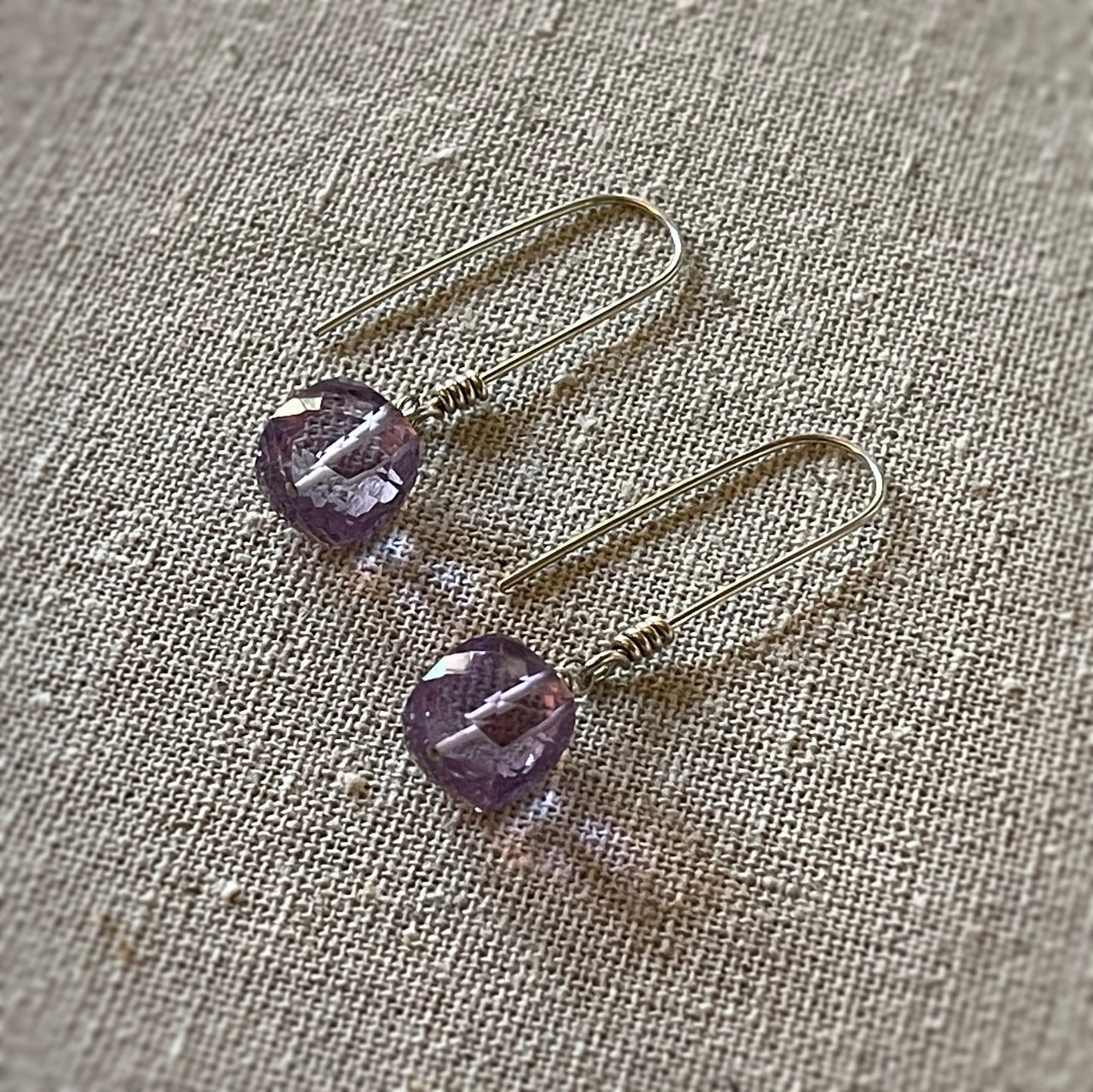 Amethyst Cube earrings