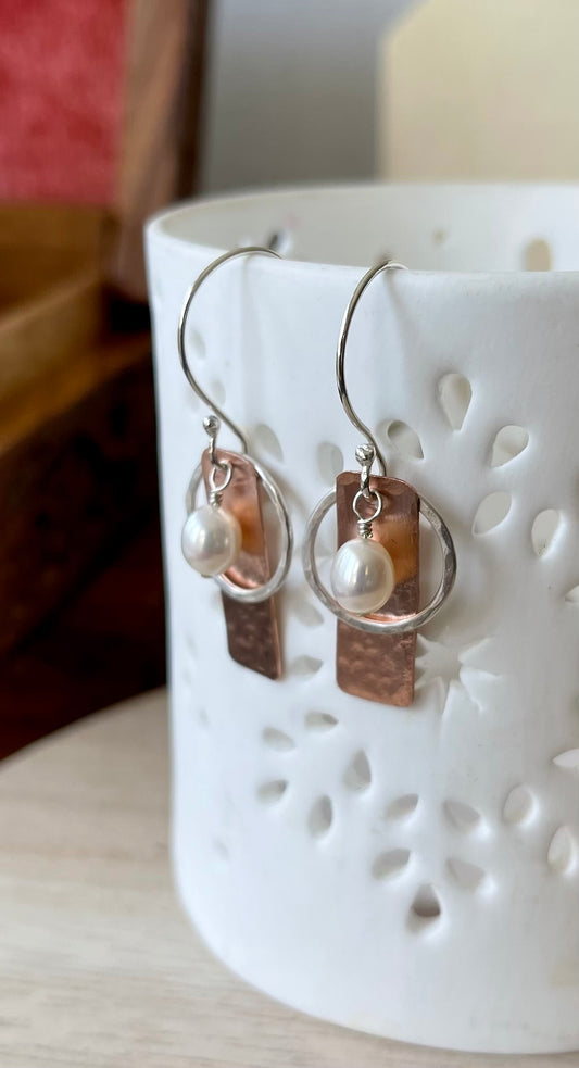 Composition earrings