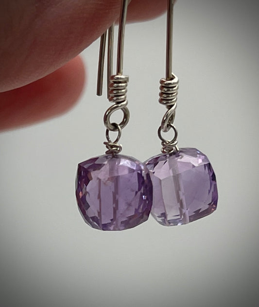 Amethyst Cube earrings