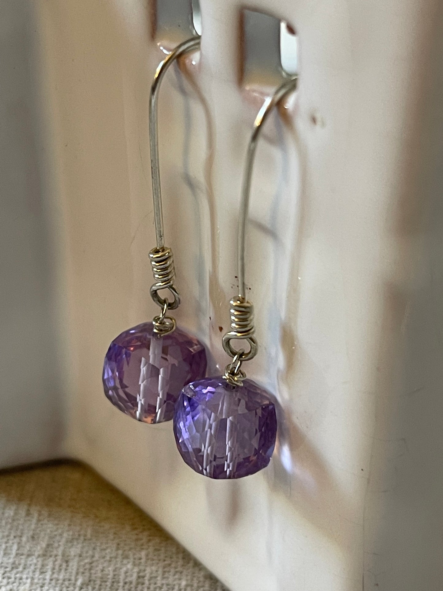 Amethyst Cube earrings